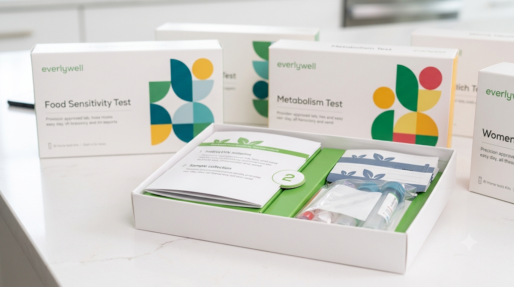 Close-up of an Everlywell Food Sensitivity test kit